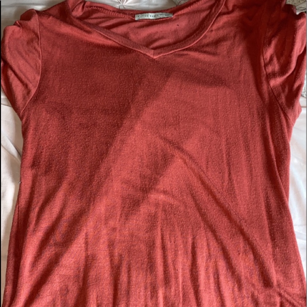 plain burnt orange shirt